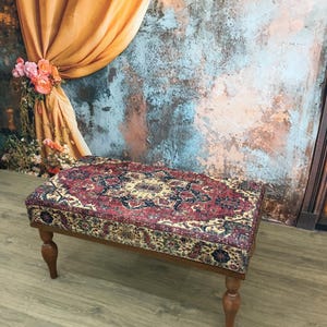 Piano bench, Turkish bench, Upholstered bench, Vanity bench, Retro bench, Living room bench, Footstool bench, Office bench, Boho decor bench