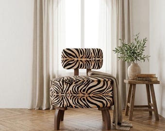 Zebra Design Armchair | Boho Chic Gothic Small Space Furniture