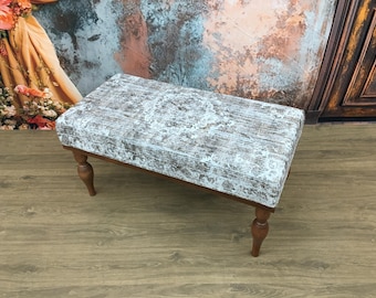 Hallway bench, Ottoman for dining room, Dressing bench, Coffee table bench, Upholstered bench, Handmade bench, Hotel bench, Footstool bench