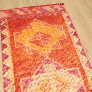 handmade vintage rug, oushak wool rug, bohemian rug, kitchen rug, stair mat, 2.9 x 11.6 ft, soft herki rug, boho decor rug, DC 122