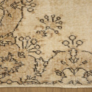 earth tone rug, turkish oushak rug, ethnic rug, lodge rug, vintage area rug, oriental rug, soft pile rug, 3.8 x 6.4 ft, floor rug, DC 7382