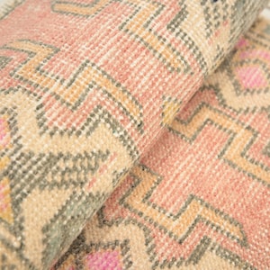 mats for bedroom, pretty rug, pink wool rug, vegetable dyed rug, turkish vintage rug, classic rug, jute rug, 1.4x2.8 ft, bath mat, DC 2878