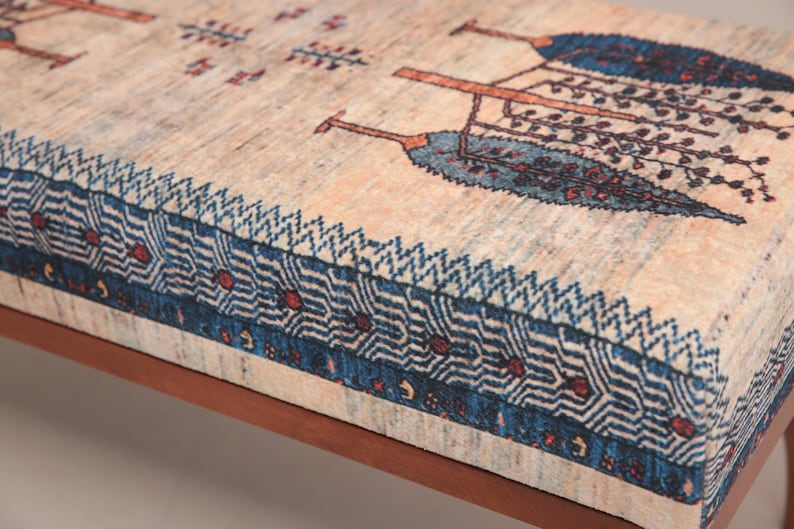 Bench for bedroom, Window bench, Farmhouse bench, Hallway bench, Footstool ottoman, Boho piano bench, Entry bench, Handmade furniture