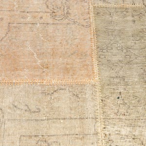 patchwork rug, faded woven rug, vintage large rug, new house gift, utility rug, turkish rug, 5.2x7.9 ft, handknotted rug, cool rug, DC 7248