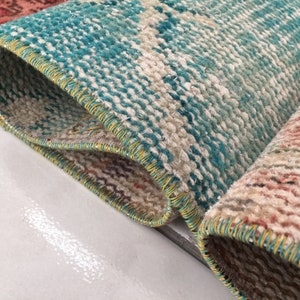 bohemian wool rug, multicolor rug, stair treads rug, aisle rug, turkish vintage rug, entryway rug, oushak rug, 3.1x11.2 ft, old rug, DC 2151