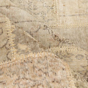 patchwork rug, faded woven rug, vintage large rug, new house gift, utility rug, turkish rug, 5.2x7.9 ft, handknotted rug, cool rug, DC 7248