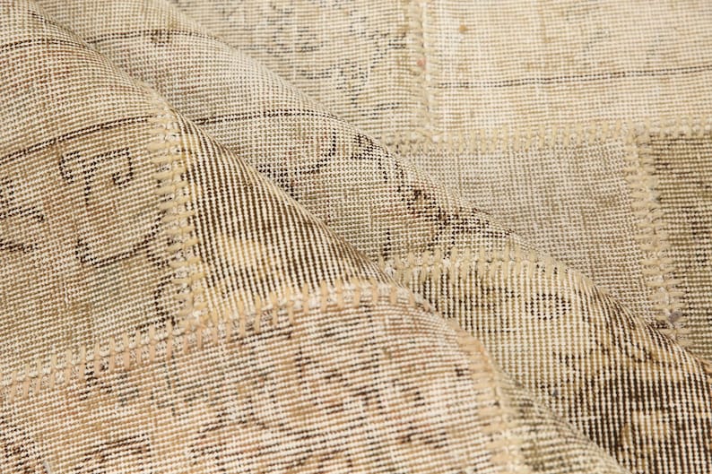 patchwork rug, faded woven rug, vintage large rug, new house gift, utility rug, turkish rug, 5.2x7.9 ft, handknotted rug, cool rug, DC 7248