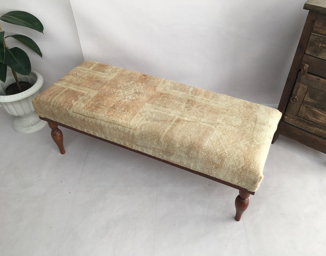 Turkish Rug Bench, Bedroom Bench, Dressing Table Bench, Footstool Bench