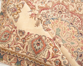 genuine oushak rug, studio rug, floral area rug, antique rug, bohemian wool rug, turkish vintage rug, 11.3x15.4 ft, oversize rug, DC 4720