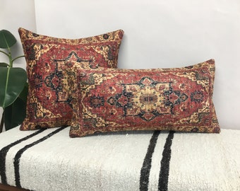 Bohemian pillow, Rug design pillow, Oriental pillow, Floor pillow, Ethnic pillow, Soft pillow cover, Pillow for chair, Sham cover, DCP 4854