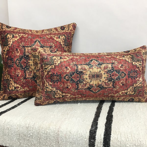 Bohemian pillow, Rug design pillow, Oriental pillow, Floor pillow, Ethnic pillow, Soft pillow cover, Pillow for chair, Sham cover, DCP 4854