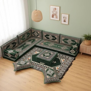 Majlis seating set, Sectional sofa set, Floor seating sofa, Kilim seating, Arabic floor sofa, Modular seating, Ottoman floor seating