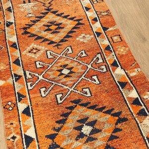 schattig tapijt, geometrisch designtapijt, nomadisch tapijt, abstract designtapijt, herki runner tapijt, antiek tapijt, traptapijt, 2,9 x 11,9 ft, DC 6441 afbeelding 7