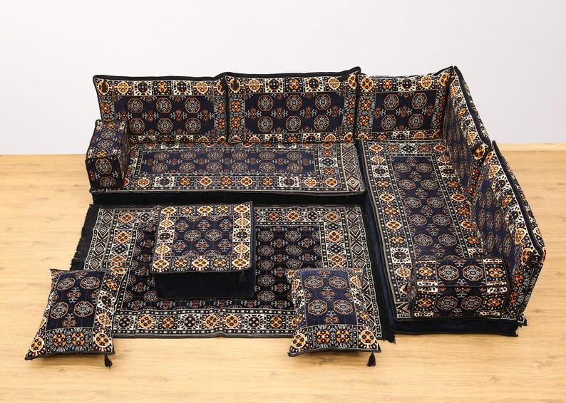 Majlis sofa, Arabic sofa majlis, Majlis sofa set, Handmade u shape sofa, Majlis sofa set, Custom majlis sofa, Balcony pillow, Boho pillow