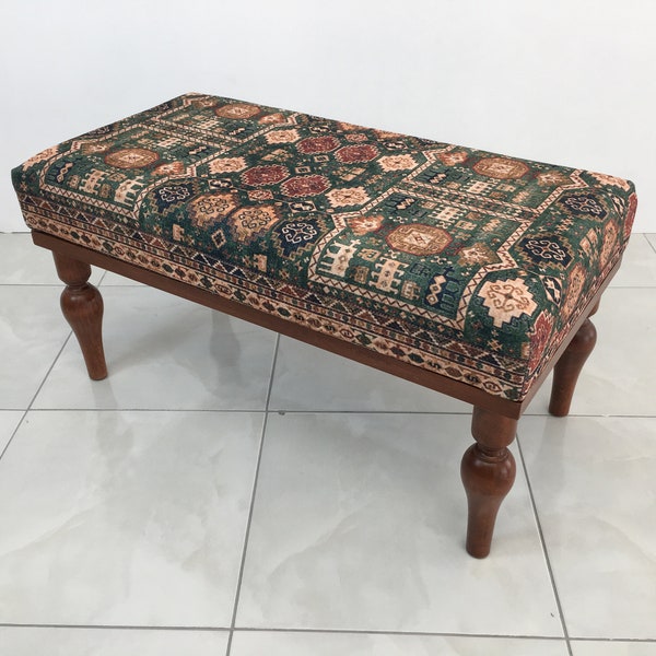 Dining table bench, Green footstool, Piano bench, Ottoman chair, Saloon bench, Farmhouse bench, Breakfast nook bench, Entryway bench