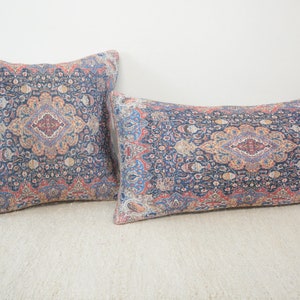 Floral pillow, Couch cushion, Throw pillow cover, Pastoral pillow, Coastal pillow, Gift pillow cover, Textured pillow, Boho pillow,