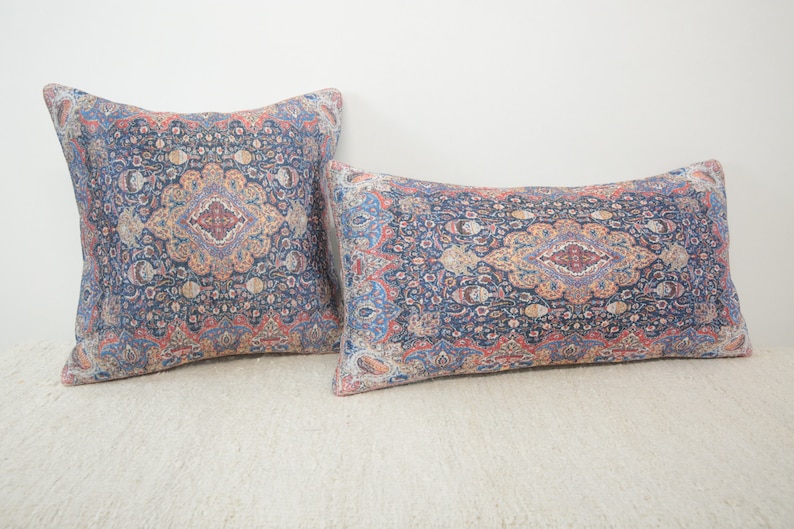 Floral pillow, Couch cushion, Throw pillow cover, Pastoral pillow, Coastal pillow, Gift pillow cover, Textured pillow, Boho pillow,