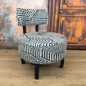 Boho style armchair, Striped design chair, Decorative wooden armchair, Modern armchair, Home office armchair, Boho chic chair style, DCP 625