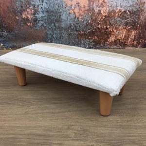 Footy stool, Striped kilim stool, Bed step, Kilim footstool, Rustic stool, Kilim stepstool, Make up stool, Kilim ottoman stool, DC AB 109
