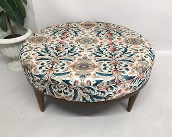 Living room coffee table, handmade bench, ottoman bench, round table, upholstered bench, breakfast table, boho bench, DCY 777-K