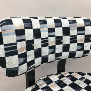 Checkered armchair, Designer chair, High-quality fabric chair, Eclectic chair, Upholstered chair, Designer chair, Set of chair, DCP 5045