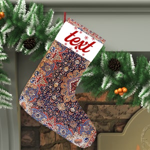 Socken mit Namen, Weihnachtsstrumpf, Nikolausstiefel, Nikolausstiefel, Nikolausstiefel, Geschenk Weihnachten, DC 597