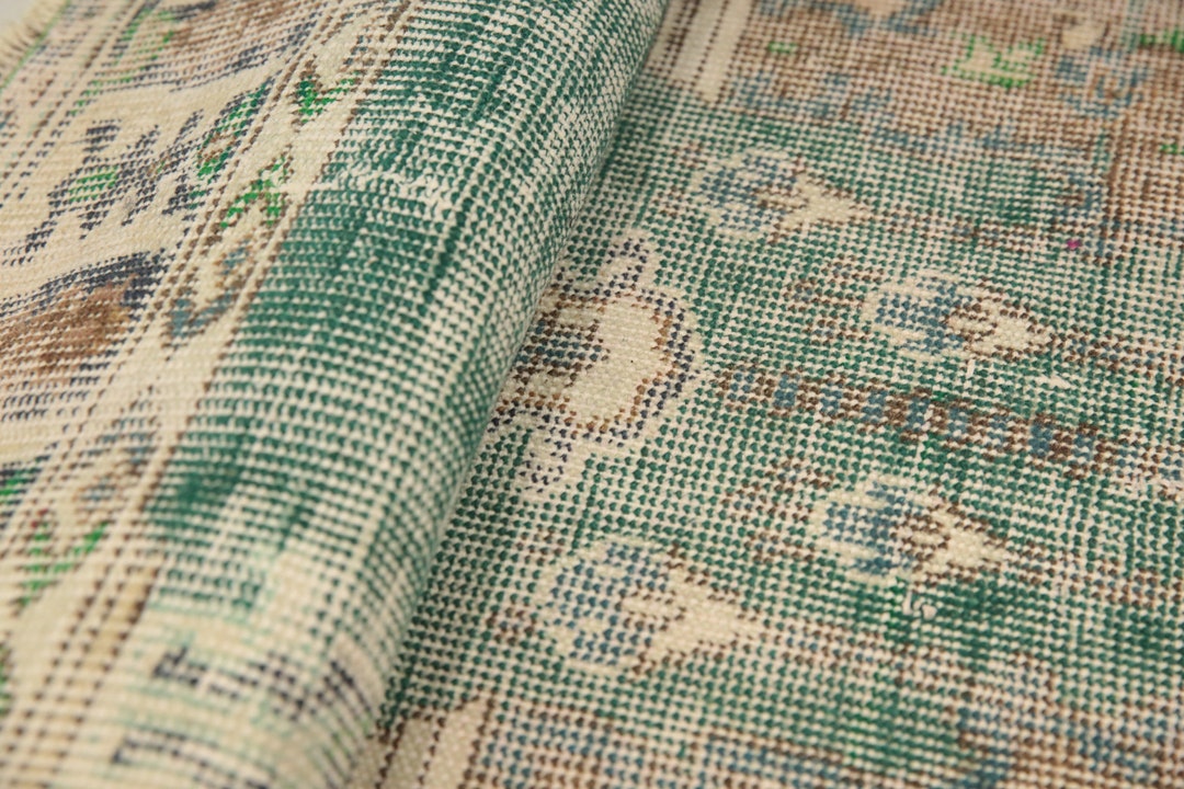 Antique Oushak Rug, Pastoral Rug, Bohemian Rug, Pastel Turkish Rug ...