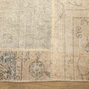 patchwork rug, faded woven rug, vintage large rug, new house gift, utility rug, turkish rug, 5.2x7.9 ft, handknotted rug, cool rug, DC 7248