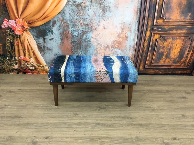Vanity bench, Boho decor bench, Bedroom bench, Sitting bench, Cozy bench, Foyer bench, Yoga bench, Upholstered bench, Dining table bench