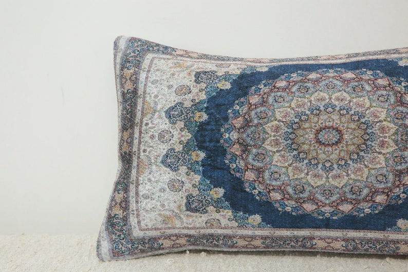 Decorative pillow, Oriental pillow, Throw pillow cover, Blue pillowcase, Accent pillow, Vernal pillow, Saloon pillow, Boho pillows, DCP 4407 image 8