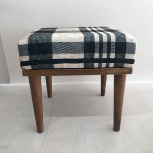 Desk bench, Plaid bench, End of bed bench, Wood work bench, Entryway bench, Shoe bench, Ottoman chair, Handmade bench, Foyer bench