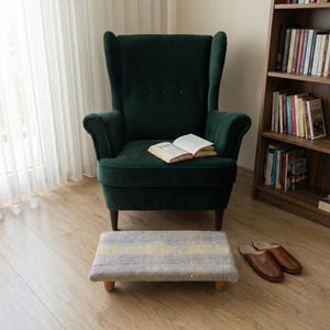 Banquinho turco Kilim - Feito à mão, apoio para os pés estilo boho, DC AB 135
