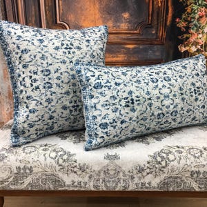 Bedding pillow, Ivy pillow cover, Pillow with blue, Ethnic pillow, Saloon pillow, Accent pillow, Sham pillow, Coastal pillowcase, DCP 4820