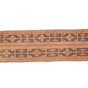 organic wool rug, patchwork rug, coastal rug, handknotted rug, turkish vintage rug, mudroom rug, bath mat cute, 1.8x6.3 ft, old rug