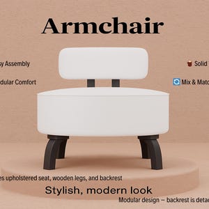 Low Barrel Chair, Lounge Chair, Upholstered Chair, Corner Chair, Cocktail Chair, Luxury Chair, Lobby Chair, Cozy Vanity Chair, DCP 397