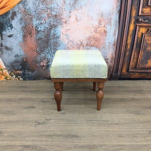 Footstool bench, Keyboard bench, Piano bench, Kilim covered bench, Bathroom stool, Entry bench, Woven bench, Library stool, DCB 45x45 27