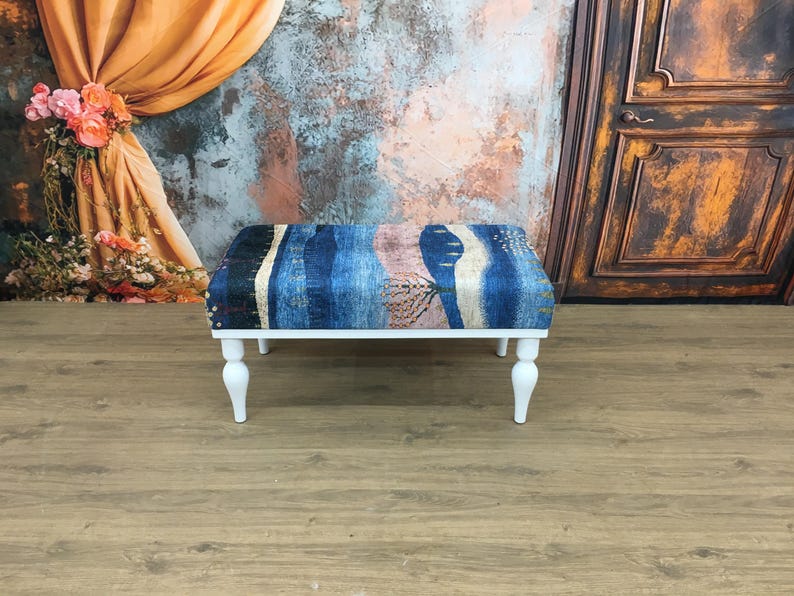 Vanity bench, Boho decor bench, Bedroom bench, Sitting bench, Cozy bench, Foyer bench, Yoga bench, Upholstered bench, Dining table bench