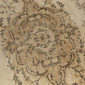 earth tone rug, turkish oushak rug, ethnic rug, lodge rug, vintage area rug, oriental rug, soft pile rug, 3.8 x 6.4 ft, floor rug, DC 7382