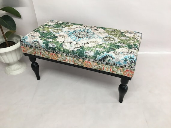Upholstered bench, Country bench, Ottoman bench, Bedroom bench, Boho decor bench, Handmade bench, Mud room bench, Foyer bench, Footstool