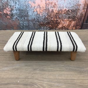Raised step stool, Foot riser stool, Woven stool, Kilim rug stool, Low stool, Stair step stool, Footstool ottoman, Stool for chair, DC AB 23