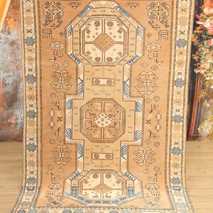 rugs for bedroom, oushak wool rug, sustainable rug, frontdoor rug, antique turkish rug, handmade rug, 3.9x6.2 ft, vintage area rug, DC 7233