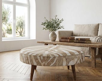 Coffee table, Wood work table, Durable table, Upholstered ottoman, Zebra bench, Retro table, Bohemian bench, Nesting table, DCY 490
