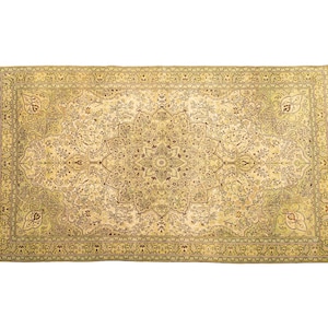genuine wool rug, sage green rug, oriental rug, saloon rug, turkish handmade rug, wedding rug, 6.6x9.7 ft, vintage rug, large rug, DC 6816