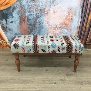 Kilim ottoman bench, Mudroom bench, Ethnic bench, Classic bench, Front window bench, Accent bench, Entry bench, 12x36x18 inches, DCB 13