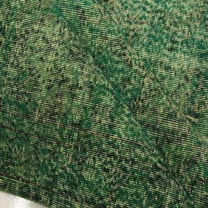 primitive rug, green handmade rug, floral rug, overdyed rug, dining table rug, turkish vintage rug, 5.4 x 8.7 ft, bohemian rug,