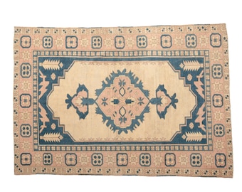 navy blue rug, handmade vintage rug, unique bedroom rug, adorable rug, handmade area rug, retro rug, bohemian decor rug, 6.6x9.3 ft, DC5916