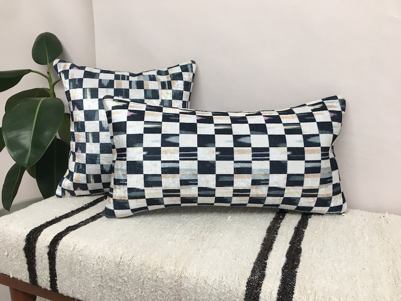 Check pillow cover, Retro pillow, Modern pillow, Hotel pillows, Euro sham cover, Pillow for bed, Farmhouse pillow, Sofa pillowcase, DCP 5045