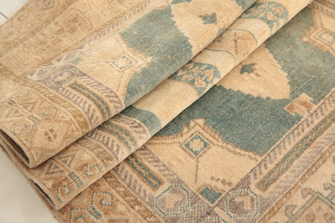 Earth Tone Rug, Turkish Oushak Rug, Ethnic Rug, Lodge Rug, Vintage Area