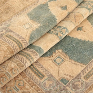earth tone rug, turkish oushak rug, ethnic rug, lodge rug, vintage area rug, oriental rug, soft pile rug, 3.1 x 5.7 ft, floor rug, DC 3449