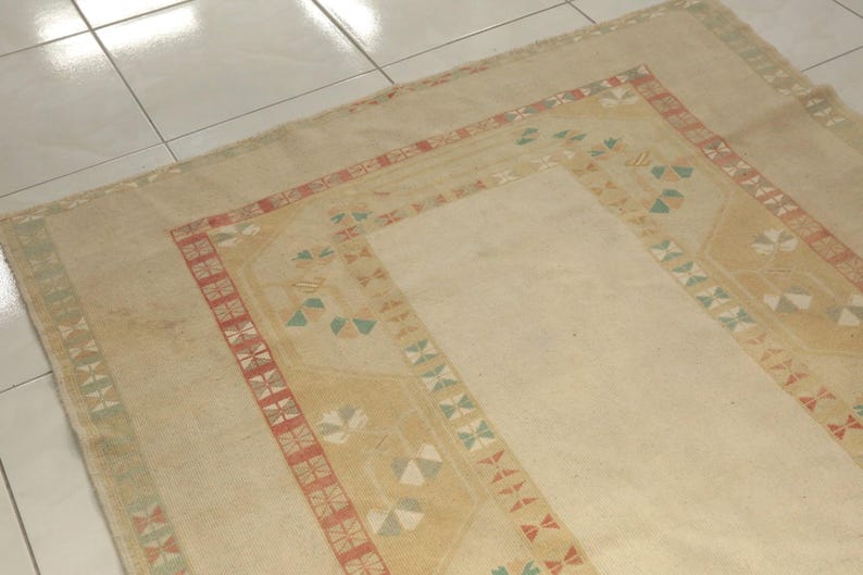 turkish oushak rug, earth tone rug, textured rug, handmade rug, vintage area rug, ethnic rug, 4.8x9.5 ft, living room rug, boho rug image 3